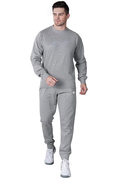 Nivia Anthra 3.0 Sweatshirt for Mens (Large, Light Grey)