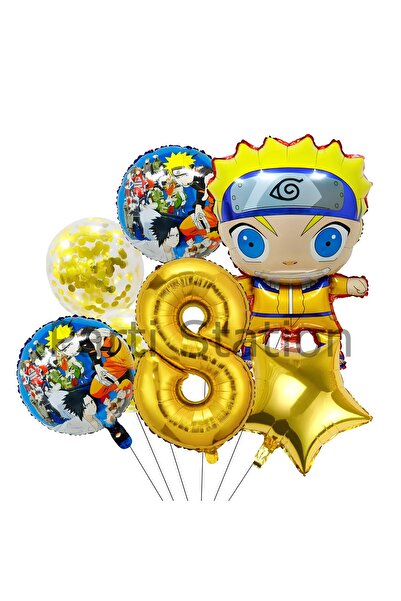 Parti Station Anime Naruto 8 Yaş Doğum Günü Balon Set Naruto Tema Doğum Günü ...