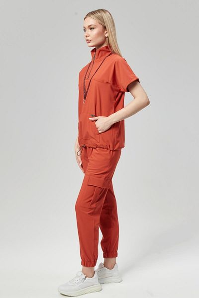 Çatı Medikal Premium Extreme Cool Woman - Costum de uniformă pentru medic și asistentă din Lycra în două direcții, Mandarin