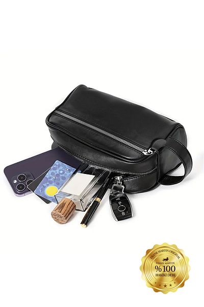 Frank Martin Milano Genuine Leather Black Men's Handbag