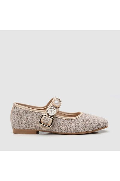 Yaya by Hotiç Plush Mink Stone Women's Ballerinas