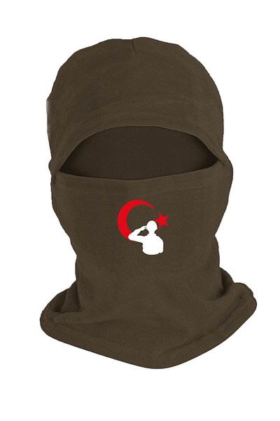 Fanze Winter Fleece Snow Mask - Turkish Military Printed, Khaki Rnz1523