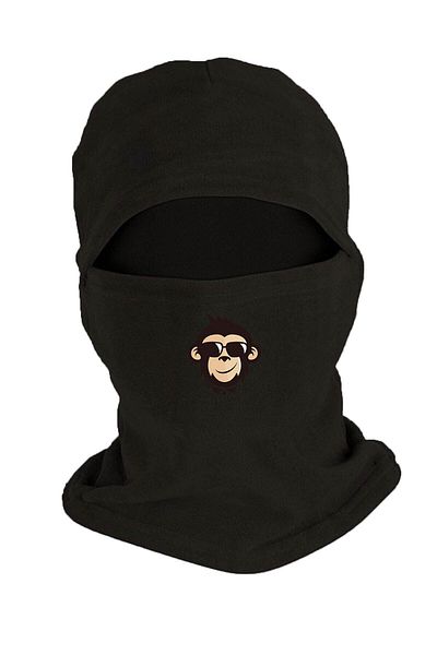 Fanze Monkey Printed Black Fleece Snow Mask - with Glasses, Winter, Rnz823