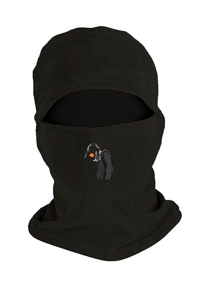 Fanze Winter Black Fleece Snow Mask - Biker Printed, Rnz3290
