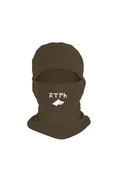 Fanze Winter Khaki Fleece Snow Mask - Turkish Printed, Rnz1481