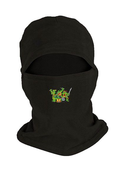 Fanze Ninja Printed Turtle Black Fleece Snow Mask - Rnz2702