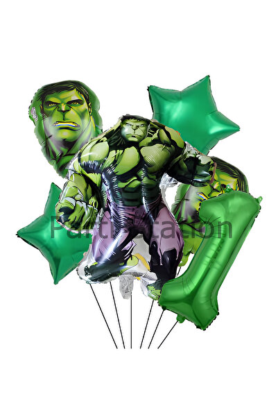 Parti Station Avengers Hulk 1 Yaş Doğum Günü Balon Set Hulk Tema Doğum Günü P...