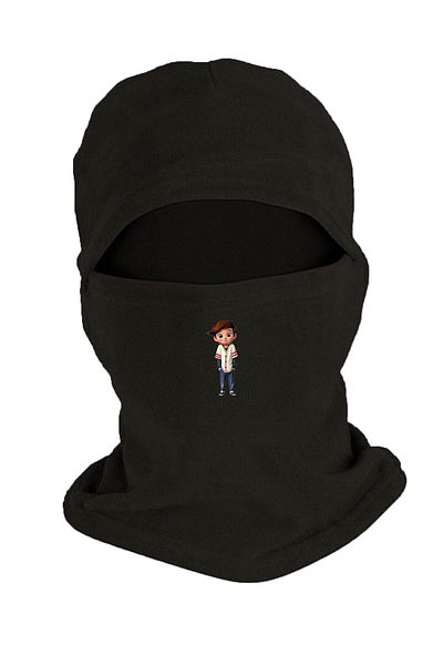 Fanze Boss Baby Printed Winter Fleece Snow Mask Black Rnz2487