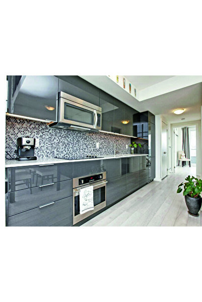 TASARIM TABELA Dolap Kaplama Folyosu Parlak Antrasit 120x100cm