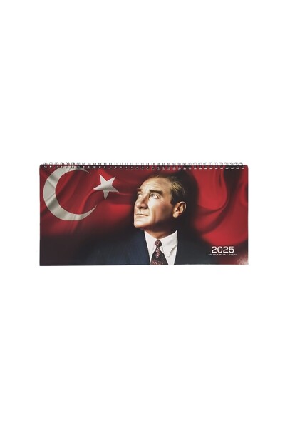 KESKİN COLOR Atatürk 2025-AJ-66 16*33,5 Spr.Εβδομαδιαίο Επιτραπέζιο Ατζέντα
