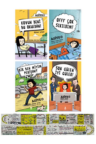 Taze Kitap Asiye Serisi 4 Kitap Set Halenur Çalışan Gürbüz + Mat. Öğreten Cetvel