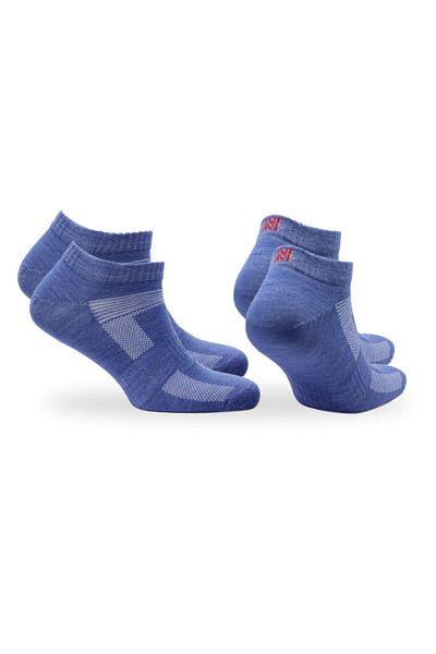 NORFOLK Sheldon Lc Χαμηλής κοπής μαλλί Merino Κάλτσες πεζοπορίας εξωτερικού χώρου 2 Πακέτο Μπλε