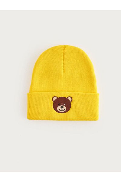 LC Waikiki LCW ACCESSORIES Teddybär bestickte Baskenmütze für Jungen