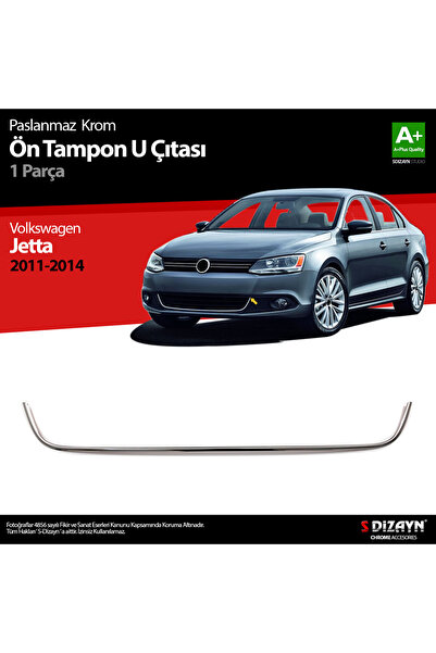 S Dizayn S-Dizayn VW Jetta Krom U Formlu Ön Tampon Çıtası 1 Prç. 2011-2014 76...
