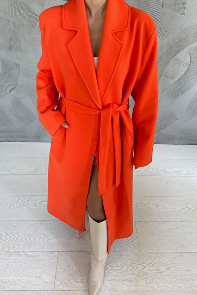 Elbee Fashion Woman Поясний пальто-міди