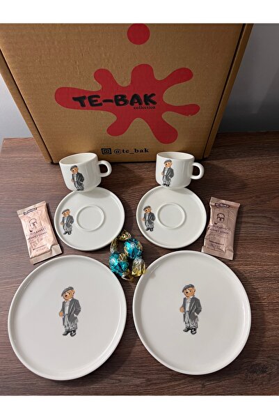 TEBAK COLLECTION TEBAK TEDDY BEAR 2 kişilik KAHVE SUNUM SETİ