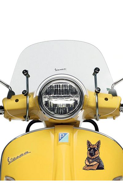 MegaSticker Autocolant cu model K9 German Shepherd - Mașină, Motocicletă, Cască, Laptop, Parbriz 13x11 Cm