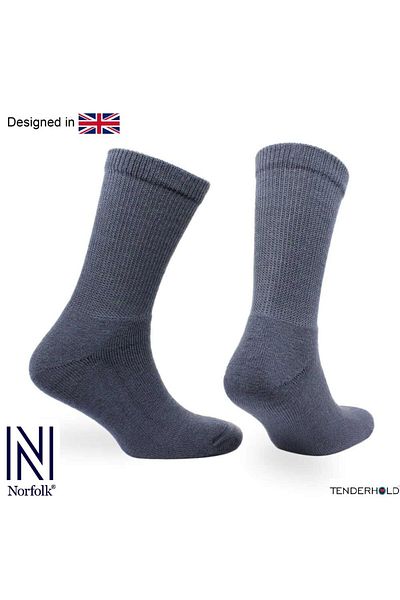 NORFOLK Peter Wool - Сиви, напълно подплатени чорапи с технология Extra Expanding Technology, комплект от 2 чифта