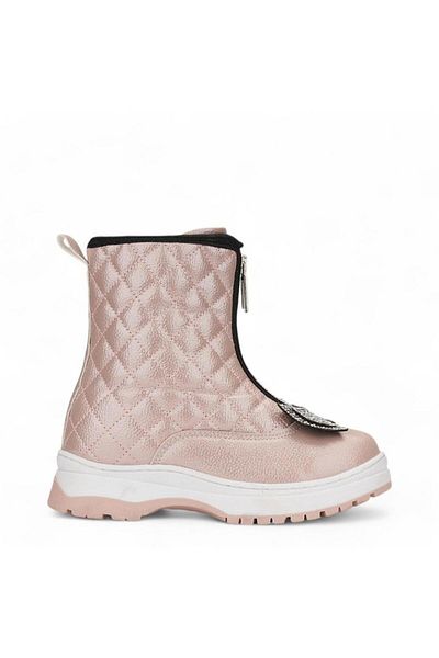 Papuçcity Arzen 03045 Girl's Stone Bow Thermal Boots