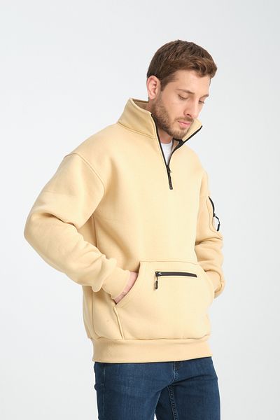Store ΜΑΥΡΟ UNISEX OVERSIZE ΒΑΜΒΑΚΙ ΕΣΩΤΕΡΙΚΟ FLEECE ΚΟΥΖΙΝΑΚΙ ΚΑΓΚΟΥΡΟ ΚΟΥΖΙΝΑΚΙ ΜΕ 3 ΤΣΕΠΕΣ