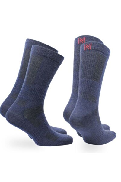 NORFOLK Чорапи за туризъм SHELDON от мериносова вълна, 2 чифта, тъмносини