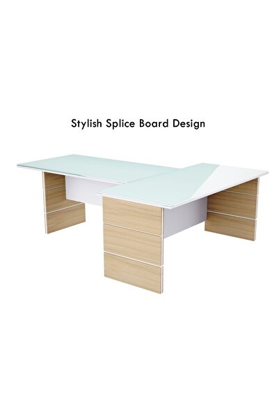 Mahmayi Coco Bolo + Premium White GED-5 Glass Executive Desk 320 cm