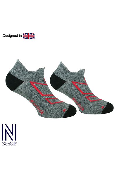 NORFOLK Чорапи за бягане Jeff Merino Wool с ниско деколте в сиво [35-38] 1 чифт