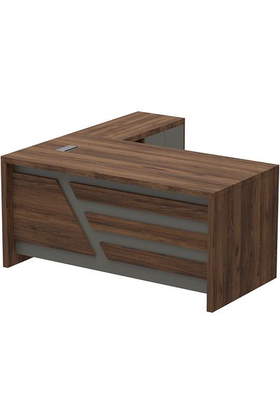 Mahmayi Noce 1825 160cm Modern Executive Desk Dark Walnut