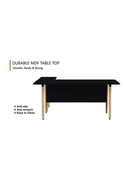 Mahmayi TJ HYT34-18L Black Executive Workstation with Drawer