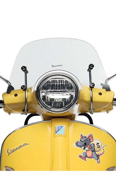 MegaSticker Autocolant Kurna Mouse 13x11 Cm - Mașină, Motocicletă, Cască, Laptop, Geam