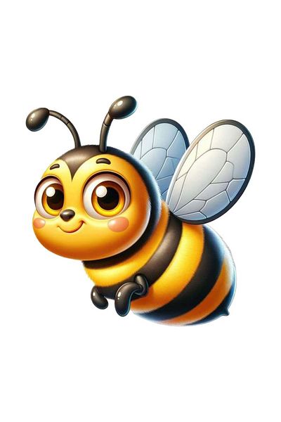 MegaSticker Autocolant drăguț de albină 13x11 cm - mașină, motocicletă, cască, laptop, sticlă