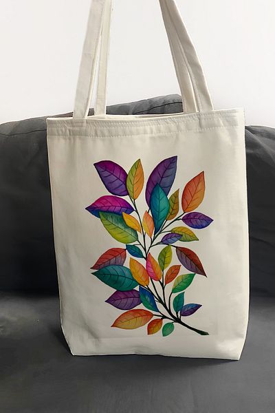 GND dijital Printed Daily Beach Shopping Tote Cloth Bag with Quality Fabric Inner Pocket