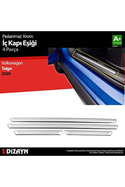 S Dizayn S-Dizayn VW Taigo Krom İç Kapı Eşiği 4 Prç. 2020 Üzeri 7638160