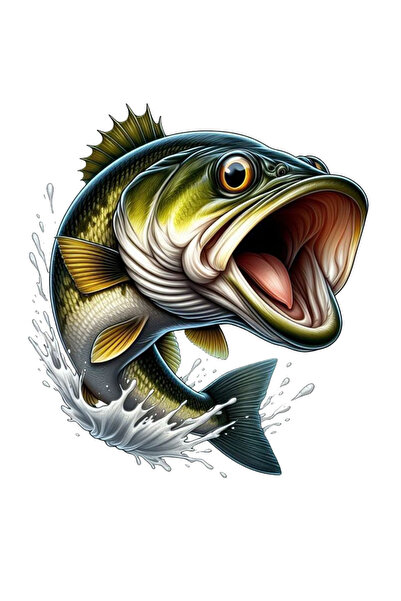 MegaSticker ملصق سمكة مجنون مقاس 13 × 11 سم - سيارة، دراجة نارية، خوذة، كمبيو...