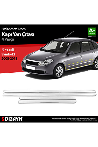 S Dizayn S-Dizayn Renault Symbol 2 Krom Kapı Yan Çıtası 2008-2013 7004404