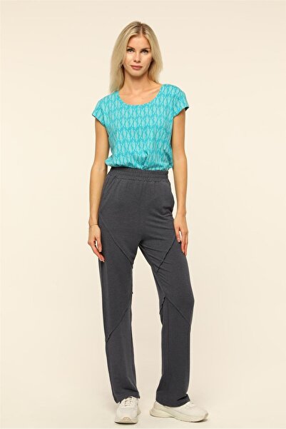 HomeStore Παντελόνι από μπαμπού με ρίγες στο πλάι