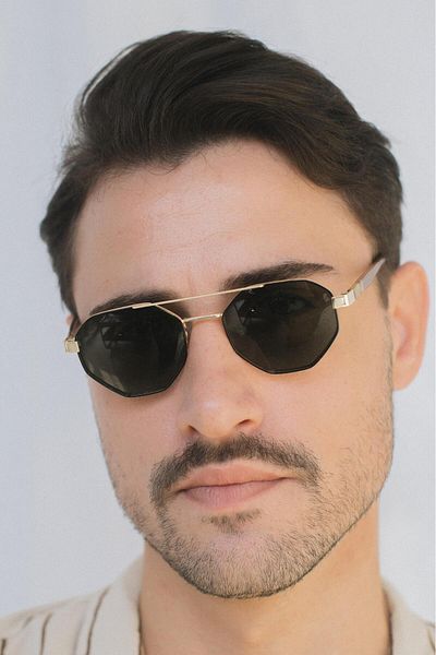 Bilge Karga Axill Gold Green Sunglasses for Men