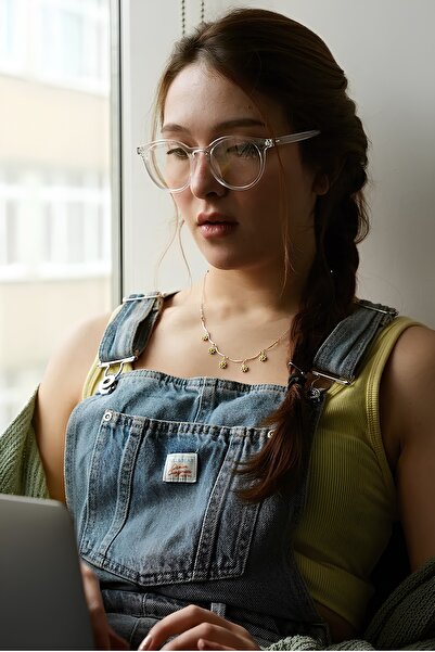 Chunky Frame Petta Mavi Işık Koruyucu Blue Block Oval Gözlük