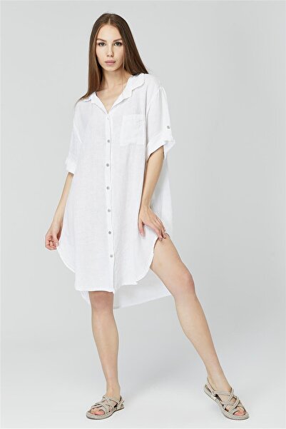 HomeStore Λινό τουνίκ με μία τσέπη