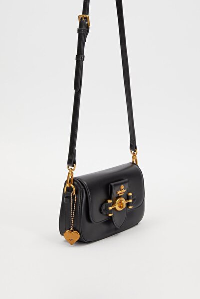 Levidor Μαύρη τσάντα ώμου με κλειδαριά