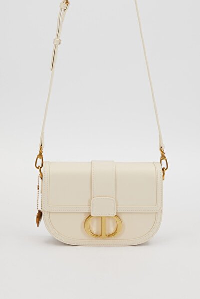 Levidor Cream Staple Detail Shoulder Bag