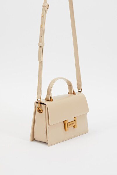 Levidor Cream Square Design Handbag