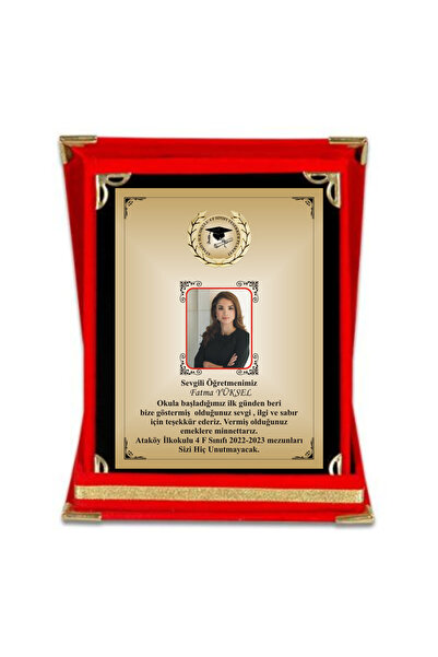 yüksel34 Öğretmen Plaketi ,öğretmene Resimli Teşekkür Plaketi ,mezuniyet Plak...