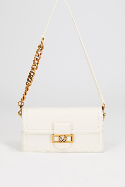 Levidor Geantă de umăr cu blocare pătrată ALBĂ