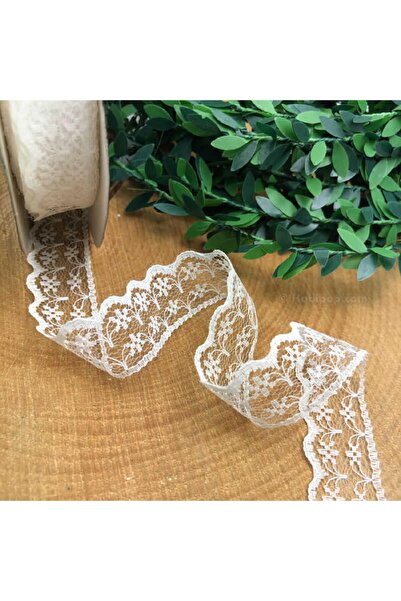 TATLI GÜNLER KURDELA ÇİFT DANTELLİ BEYAZ 1 METRE