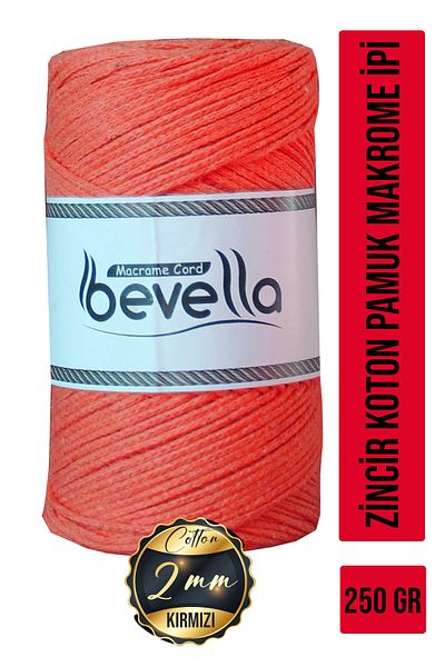 Bevella Macrame Cord 2mm Macrame Cotton Thread - 250Gr Supla Runner Bag