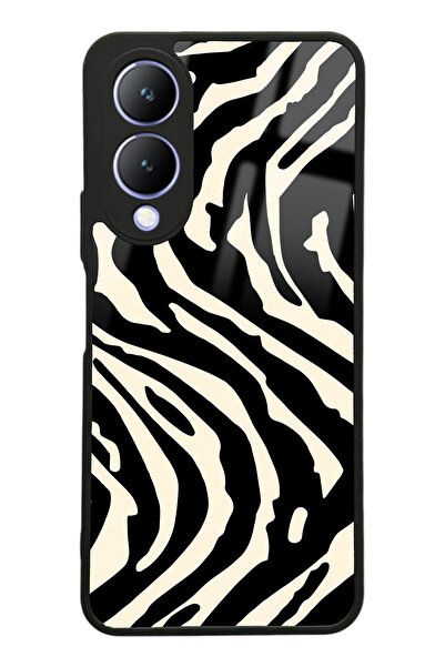 Spoyi Vivo Y17s Zebra Tasarımlı Glossy Telefon Kılıfı
