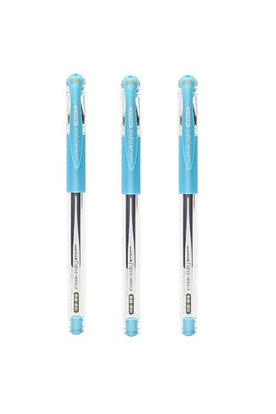 UNİ-BALL Uniball Signo Needle - 0.38 Angine Tip Gel Pen Regiment (Three Pieces)