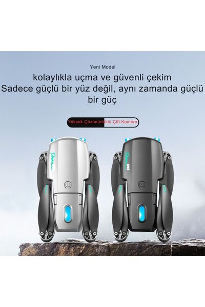piha S98 Wıfı drone Hd Çift Kameralı Işıklı 2 Batarya ile 30dk Uçuş Süresi Taşıma Çantalı