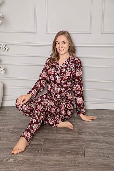 Aydoğan önden düğmeli pijama takmı